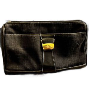 Vintage Aigner Black Denim Handbag